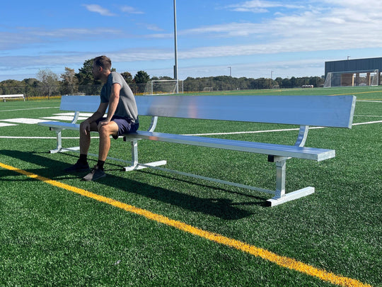 metal soccer bench