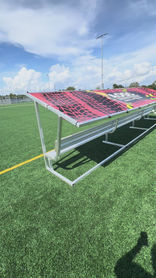 covered team soccer bench