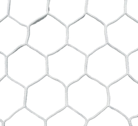 PEVO 6'.5x18.5' Hexagonal Soccer Goal Net  - 4mm - HTPP - Hexagonal - 6.5' x 18.5' x 2.5' x 6.5’