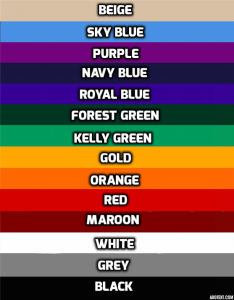 soccer bench tarp colors