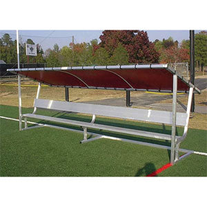 covered soccer bench side