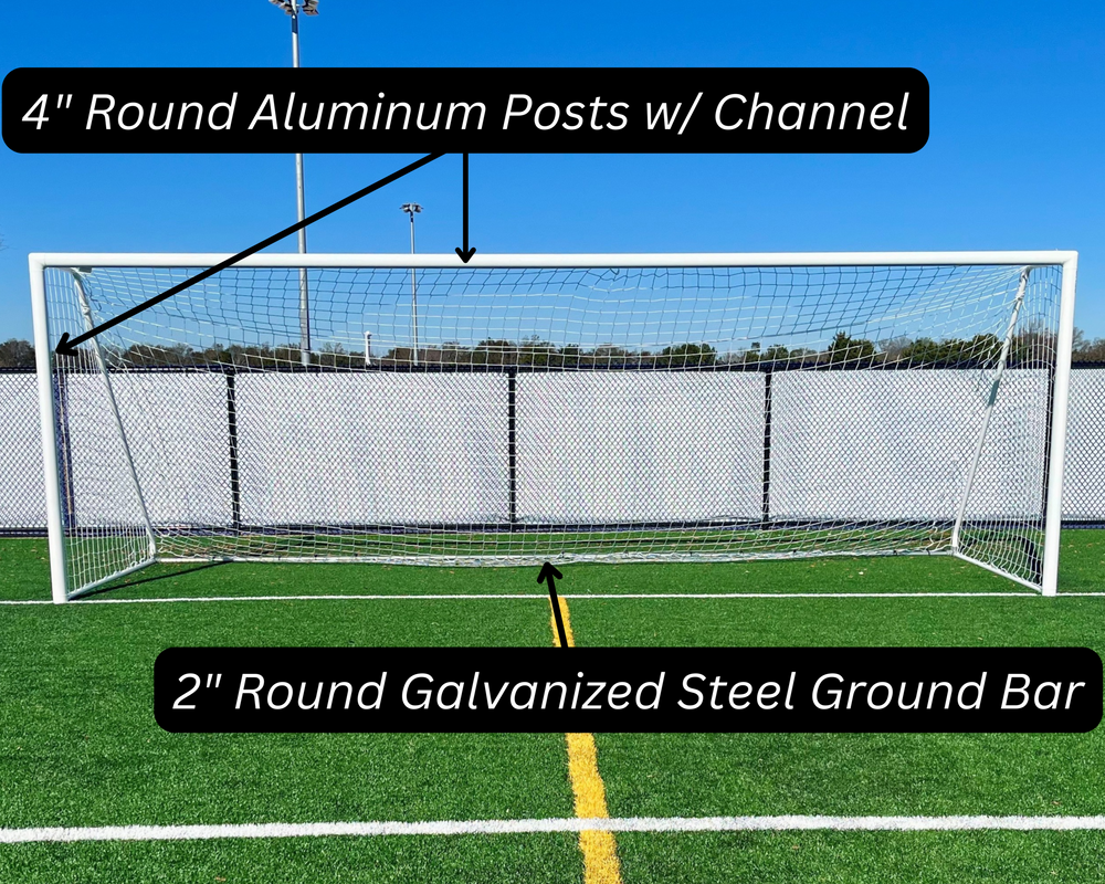 full size soccer goal front