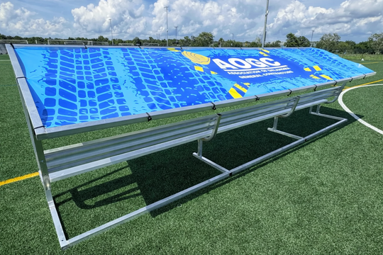 Covered Soccer Team Bench