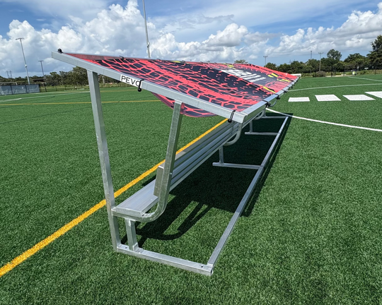 Covered Soccer Team Bench