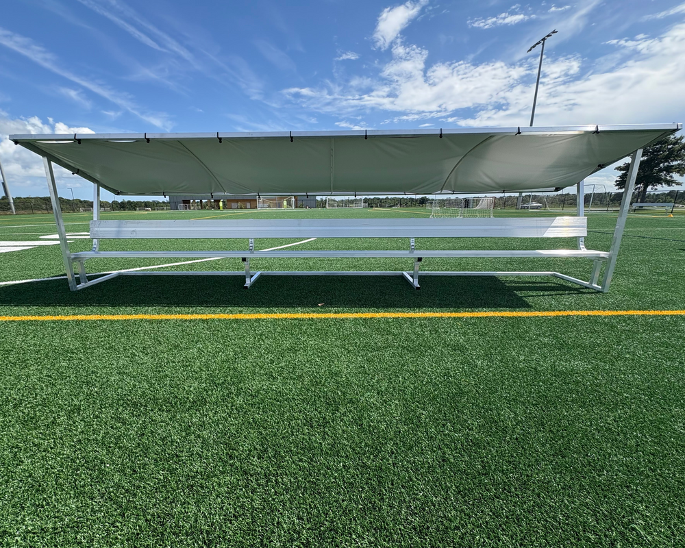 Covered Soccer Team Bench