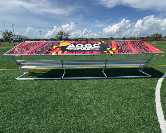 Covered Soccer Team Bench