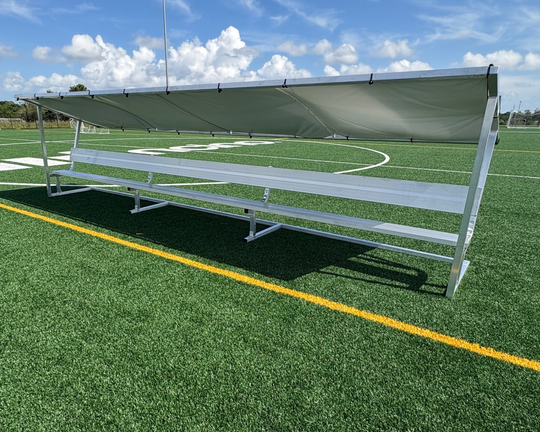 Covered Soccer Team Bench
