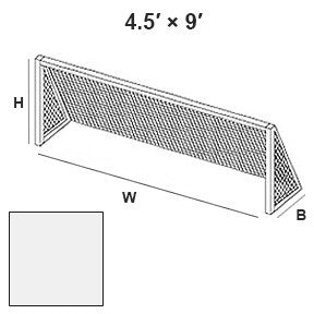 PEVO 4.5' x 9' Soccer Goal Net (No Top Depth) - Braided PE - 3mm - 4.5' x 9' x 0' x 5'-NET-Pevo Sports-